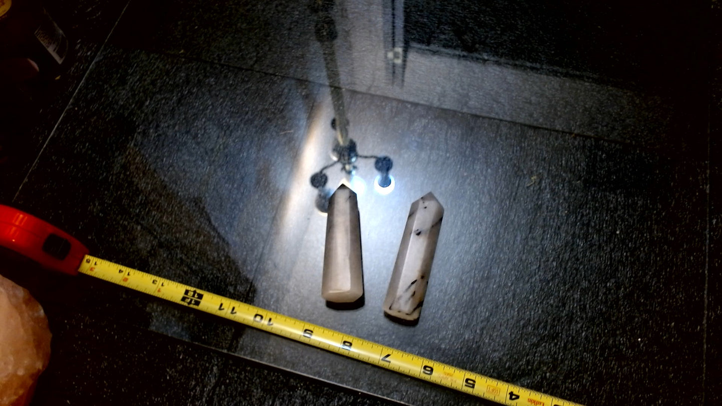 Tourmalated Quartz Points 3"-3.5"